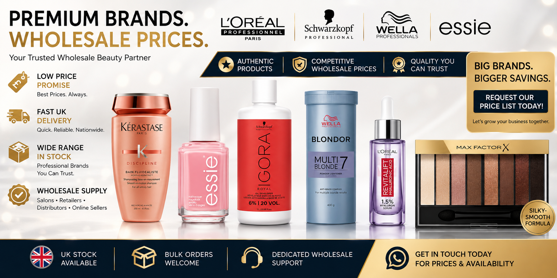 Premium Brands. Wholesale Prices. — Your trusted UK wholesale beauty partner.